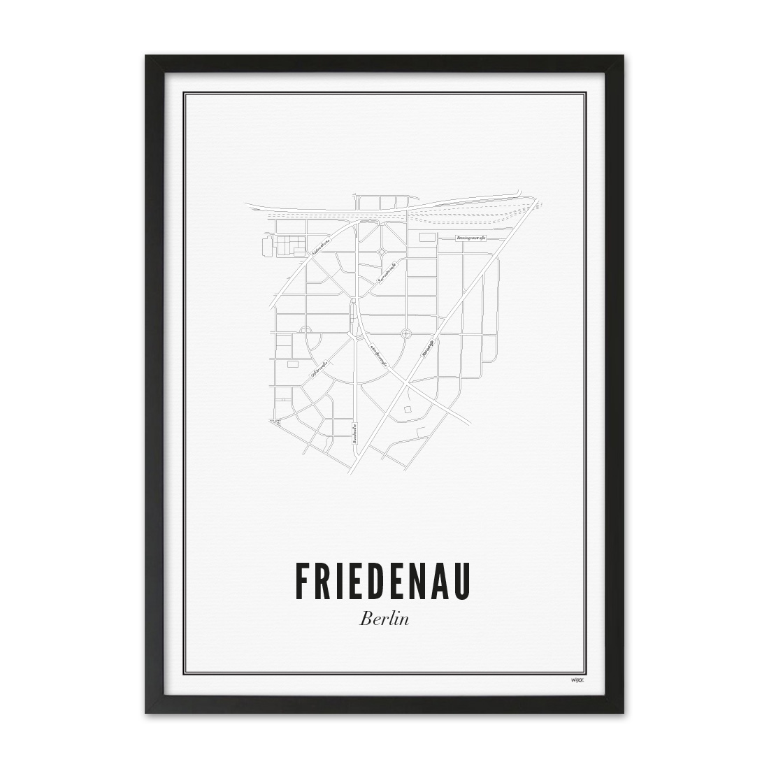 Poster van Berlijn - Friedenau | WIJCK. 